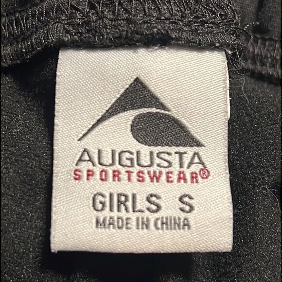 Augusta Sportswear Pants Girl’s Small Black Silver Stripe Aurora Flair Zippered - Picture 6 of 7